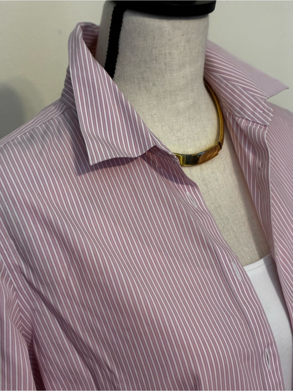 Brooks Brothers Non-Iron Pink/Mauve Stripe Dress Shirt - Fitted